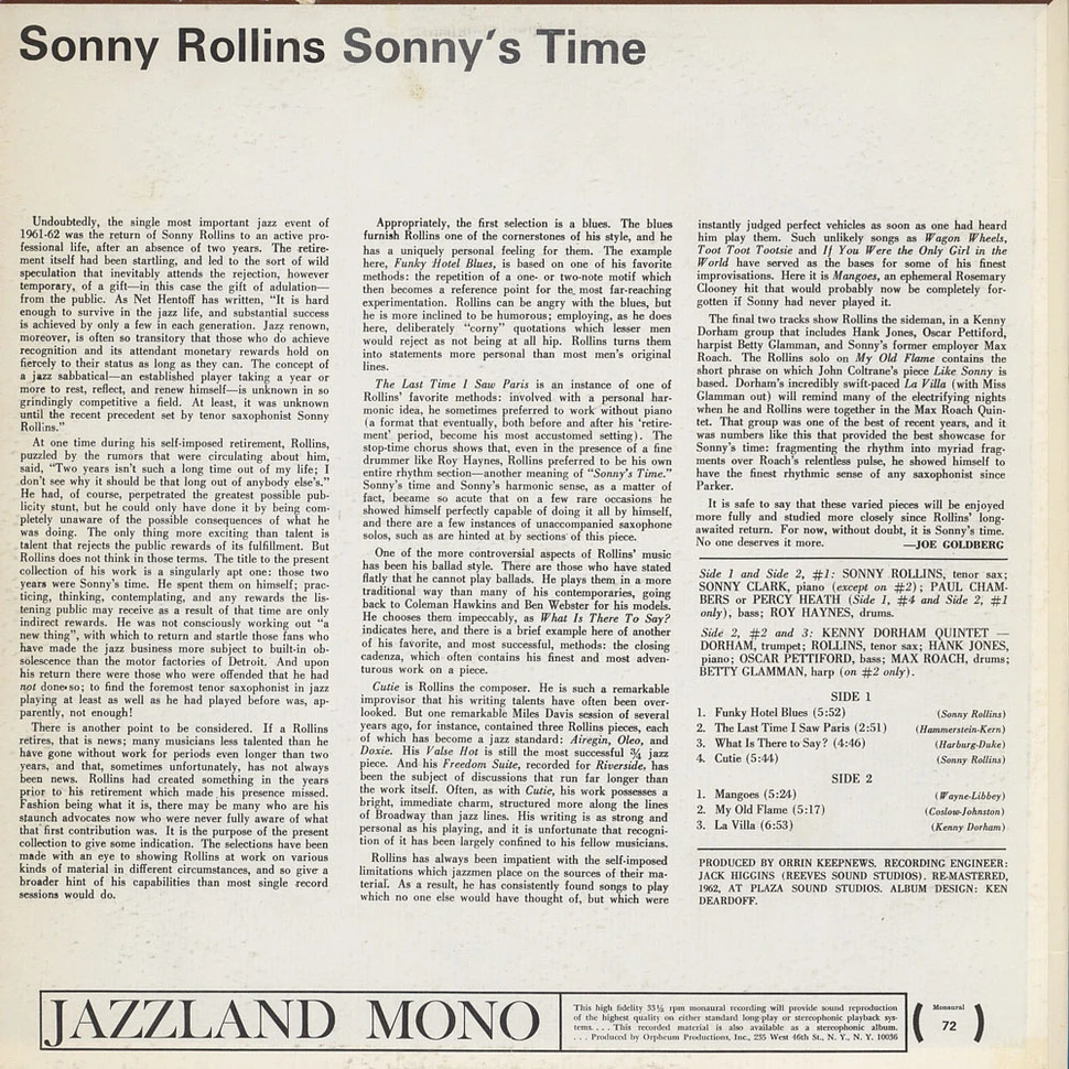 Sonny Rollins - Sonny's Time