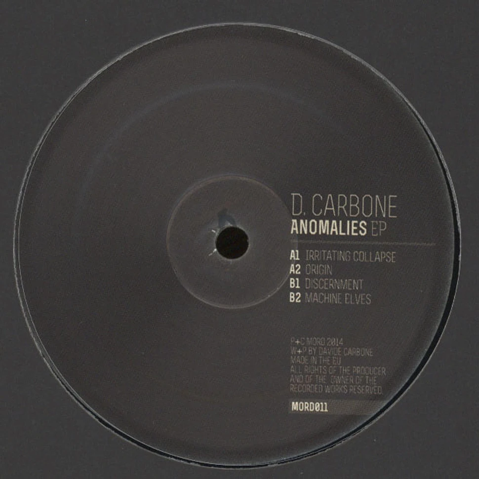 D. Carbone - Anomalies EP