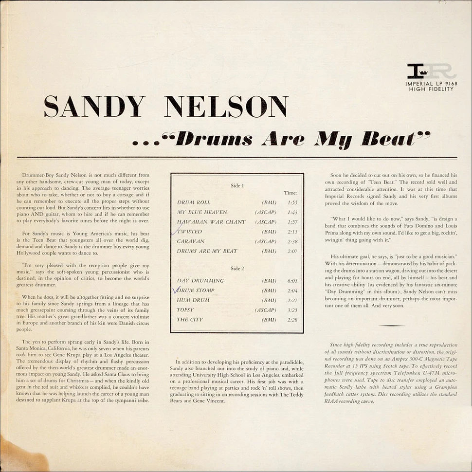 Sandy Nelson - Drums Are My Beat!