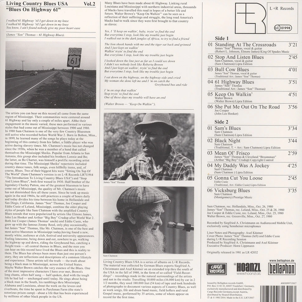 Blues On Highway 61 - Original Field Recordings Volume 2 - Living Country Blues USA