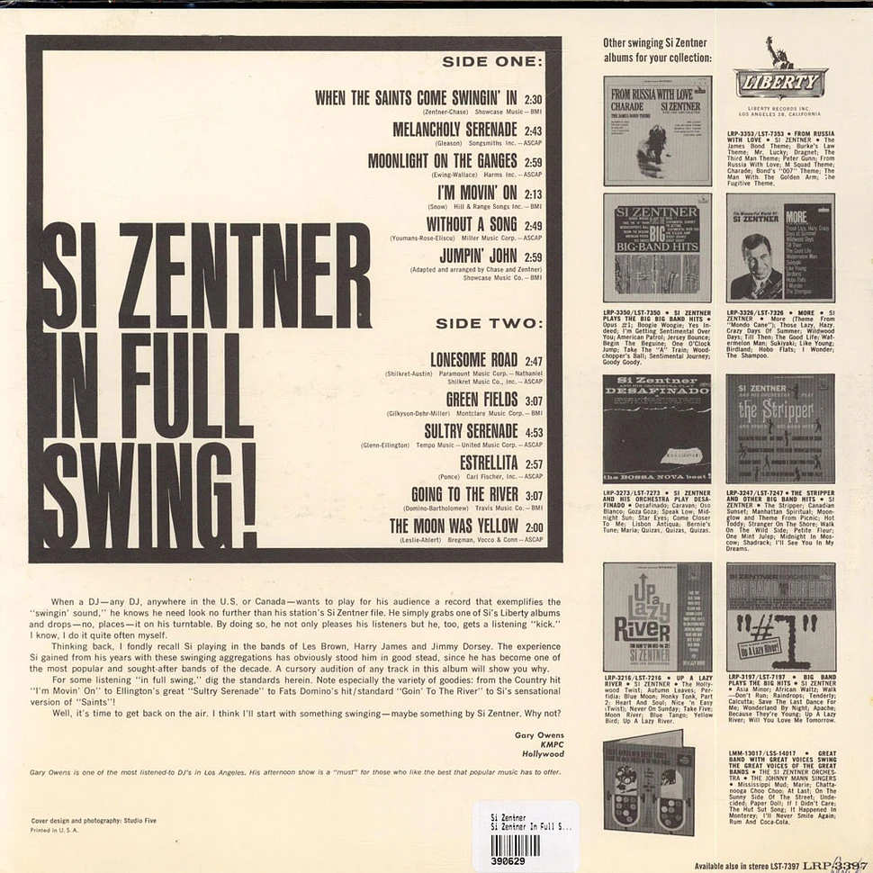 Si Zentner - Si Zentner In Full Swing!