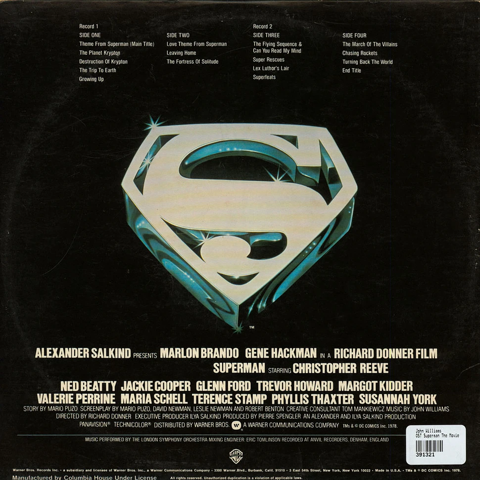 John Williams - Superman The Movie (Original Sound Track)