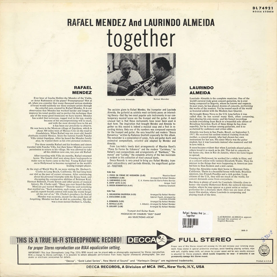 Rafael Mendez And Laurindo Almeida - ...Together