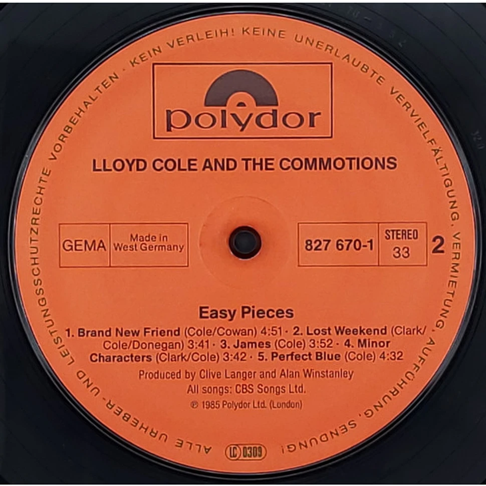 Lloyd Cole & The Commotions - Easy Pieces