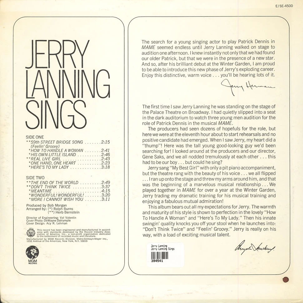 Jerry Lanning - Jerry Lanning Sings