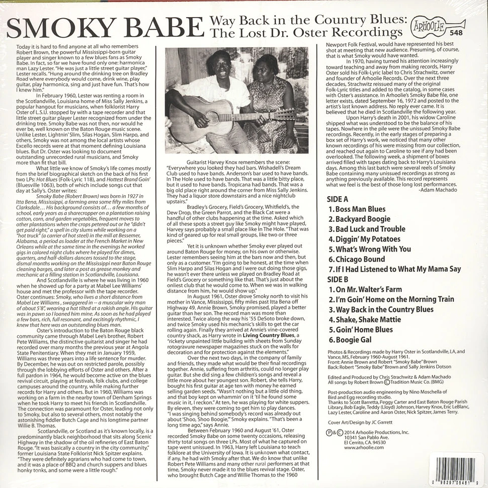 Smoky Babe - Way Back In The Country Blues