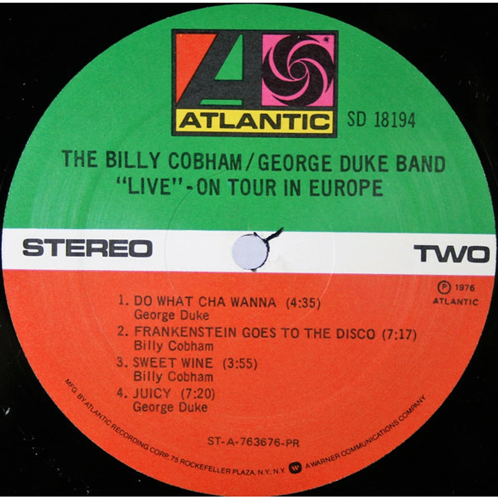 The Billy Cobham / George Duke Band - "Live" On Tour In Europe