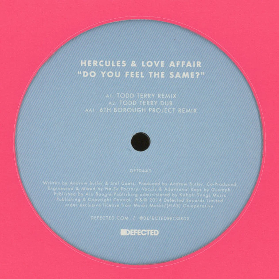Hercules & Love Affair - Do You Feel The Same? Todd Terry & 6Th Borough Project Remixes
