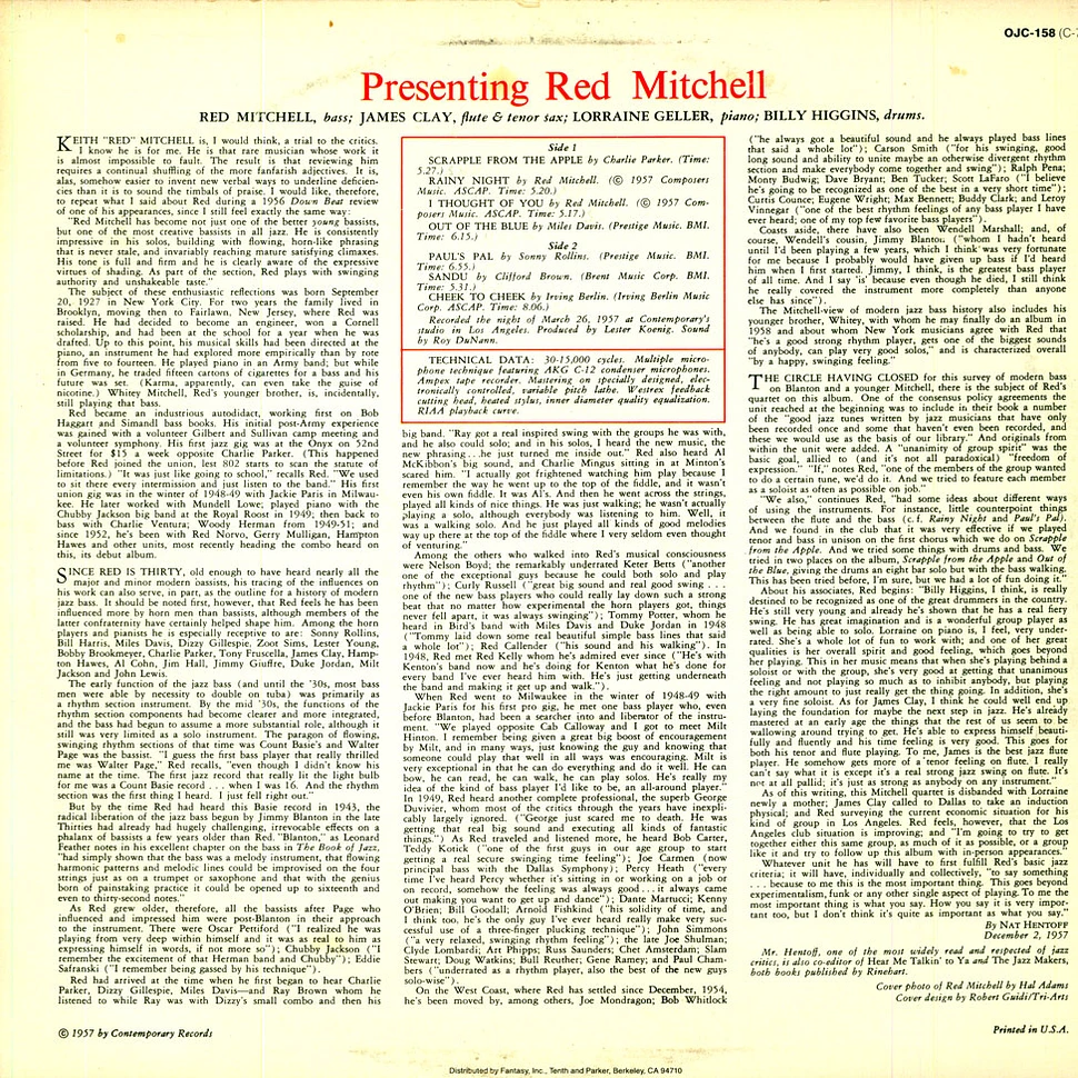 Red Mitchell - Presenting Red Mitchell