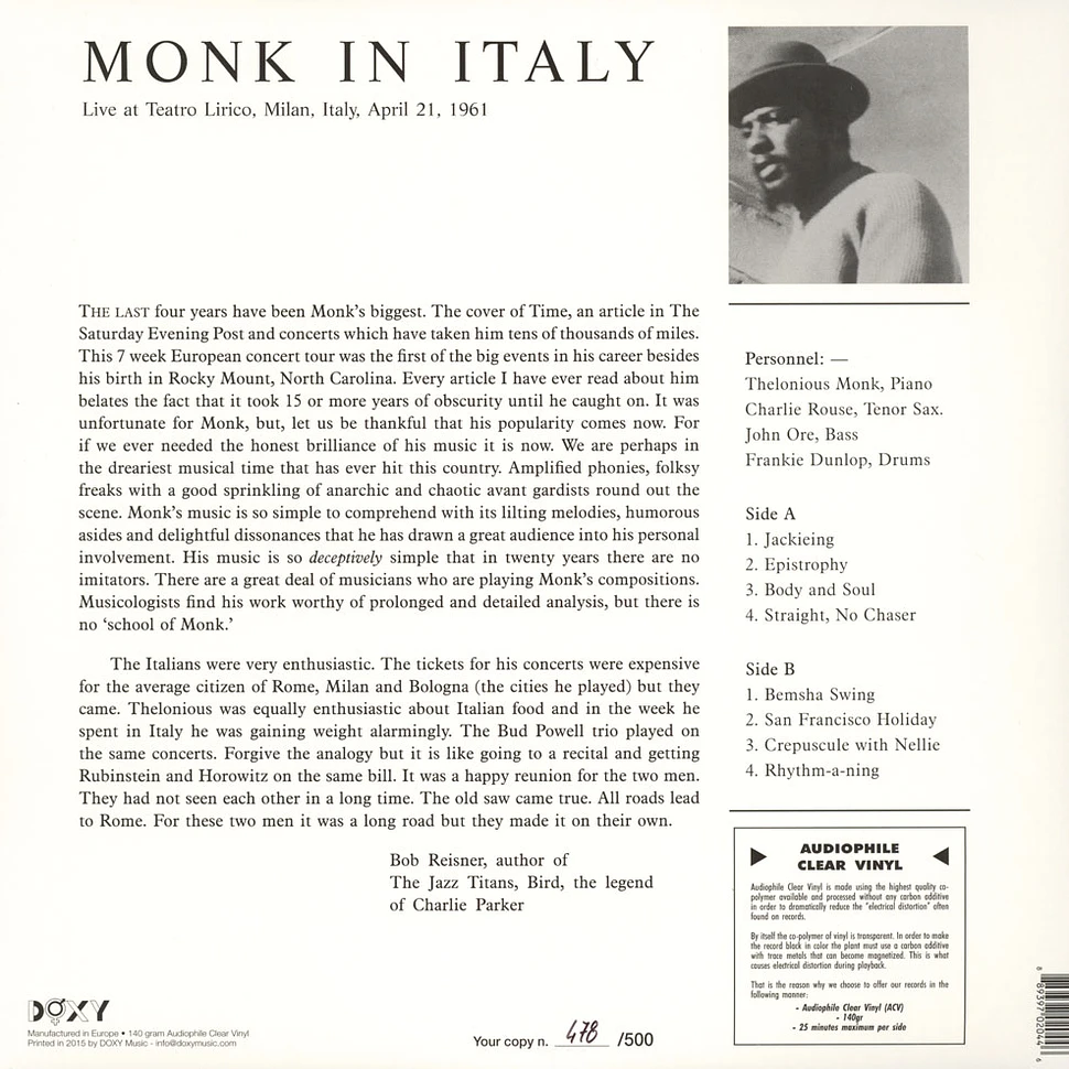 Thelonious Monk - In Italy