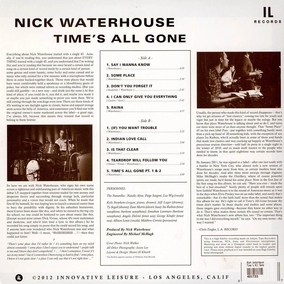 Nick Waterhouse - Time's All Gone