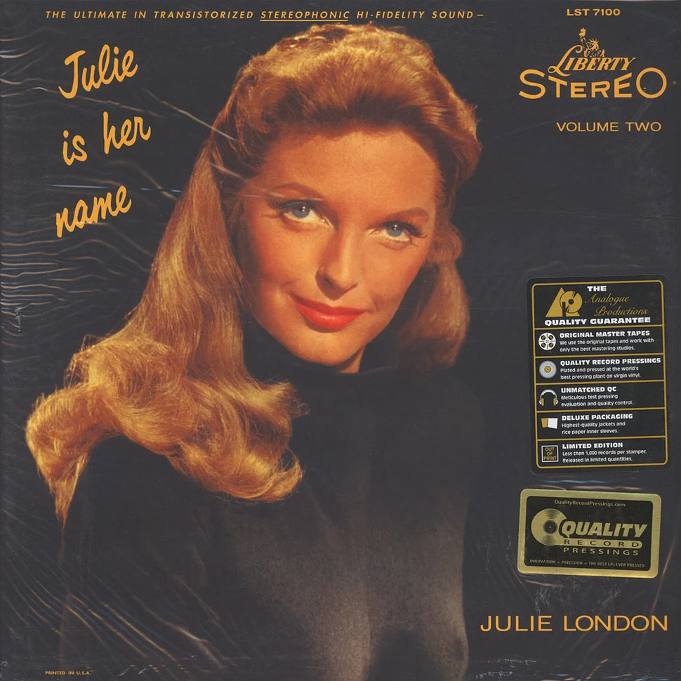 Julie London - Julie Is Her Name Volume 2 200g Vinyl Edition