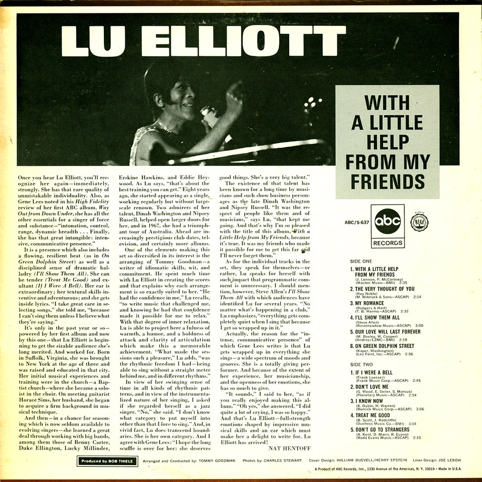 Lu Elliott - With A Little Help From My Friends