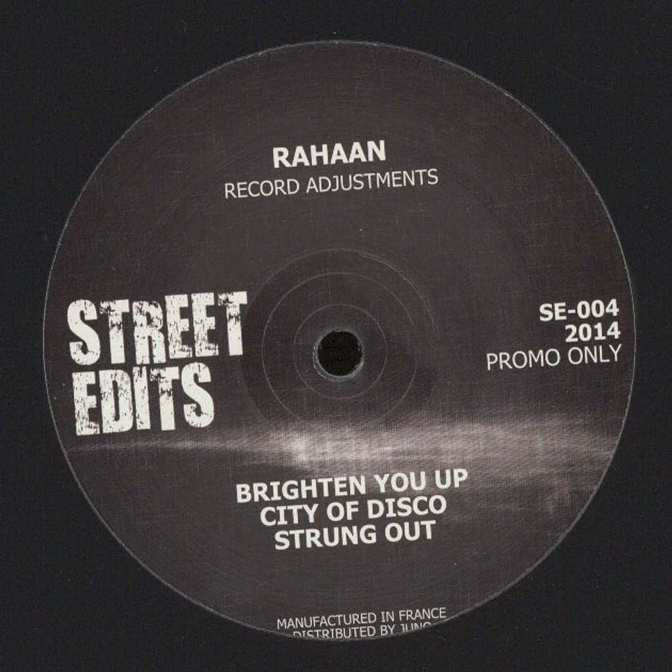 Rahaan - Record Adjustments