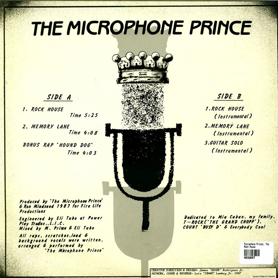 The Microphone Prince - Rock House / Memory Lane / Hound Dog