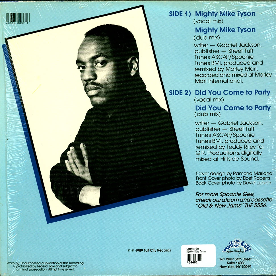 Spoonie Gee - Mighty Mike Tyson / Did You Come To Party