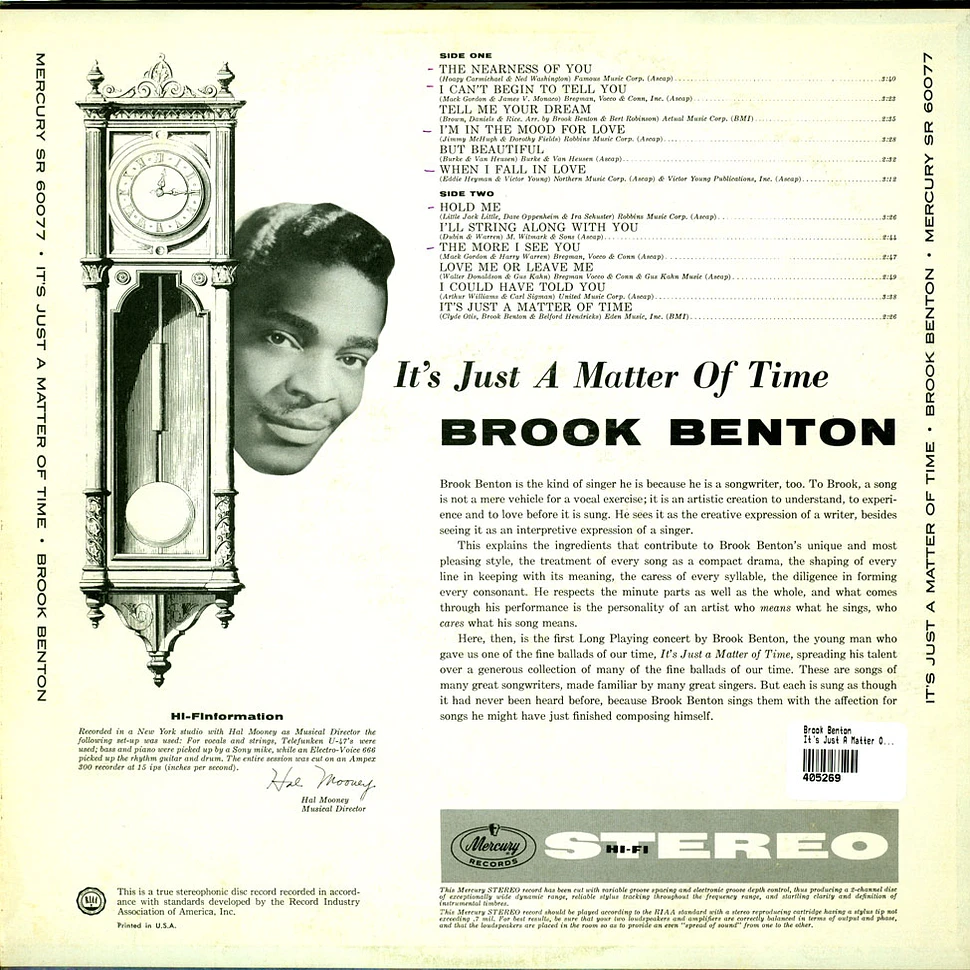 Brook Benton - It's Just A Matter Of Time