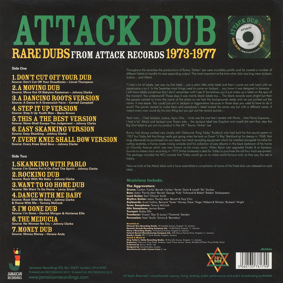 V.A. - Attack Dub: Rare Dubs 1973-1977