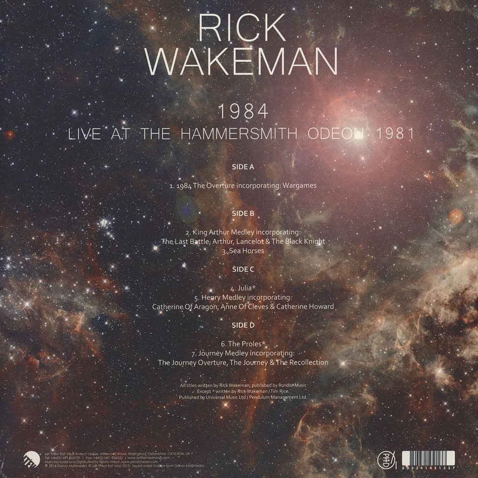 Rick Wakeman - 1984 - Live At The Hammersmith Odeon 1981