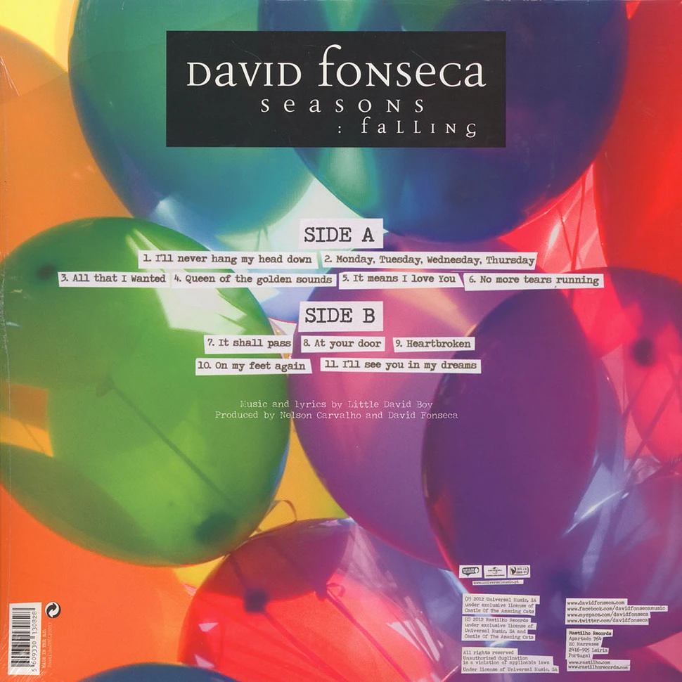 David Fonseca - Seasons : Falling (Lp + Cd)
