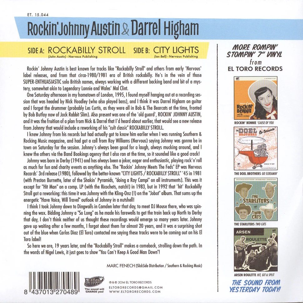 Rockin Johnny Austin & Darrel Higham - Rockabilly Stroll / City Lights
