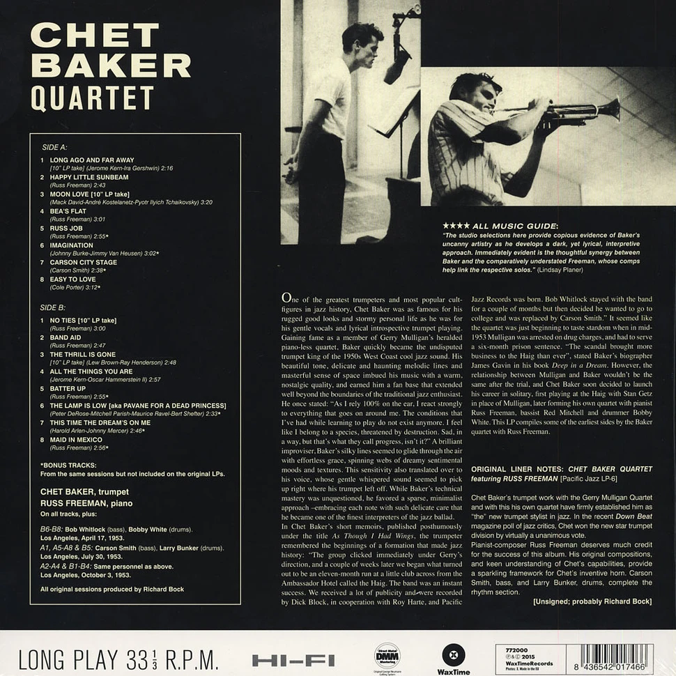 Chet Baker Quartet featuring Russ Freeman - Chet Baker Quartet featuring Russ Freeman