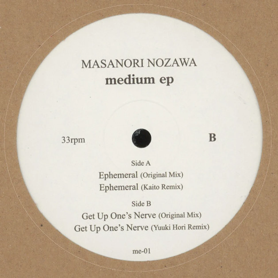 Masanori Nozawa - Medium EP