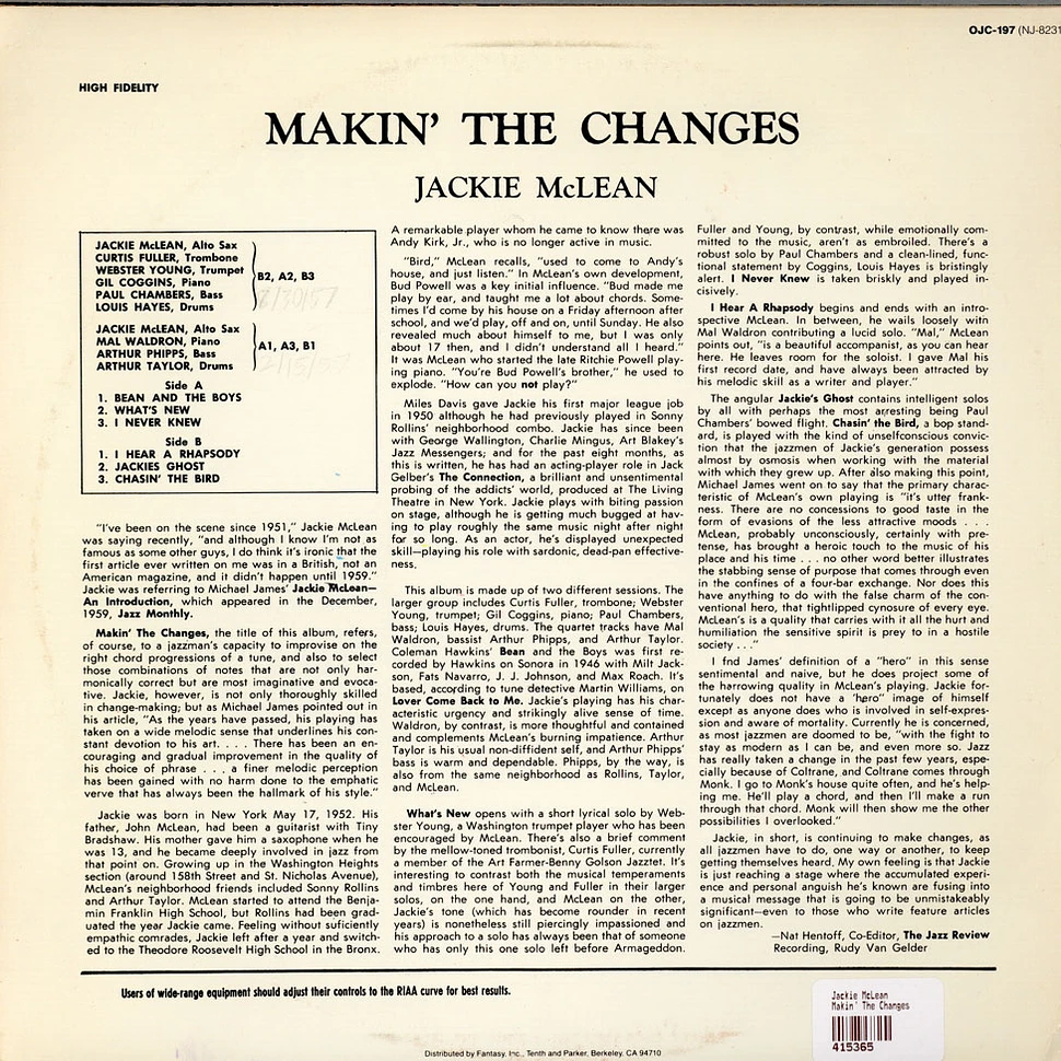 Jackie McLean - Makin' The Changes