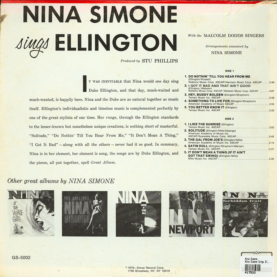 Nina Simone - Nina Simone Sings Ellington