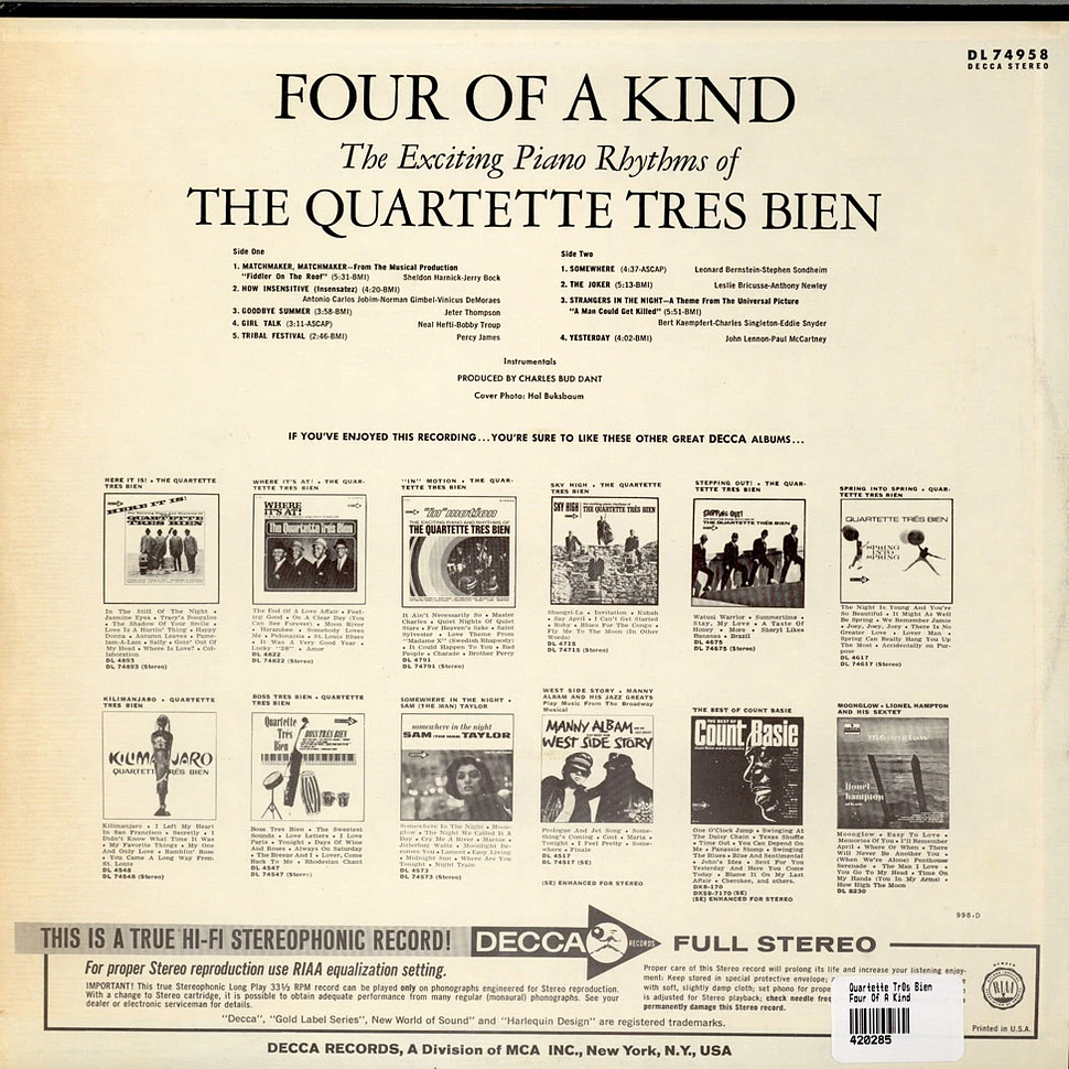 Quartette Trés Bien - Four Of A Kind