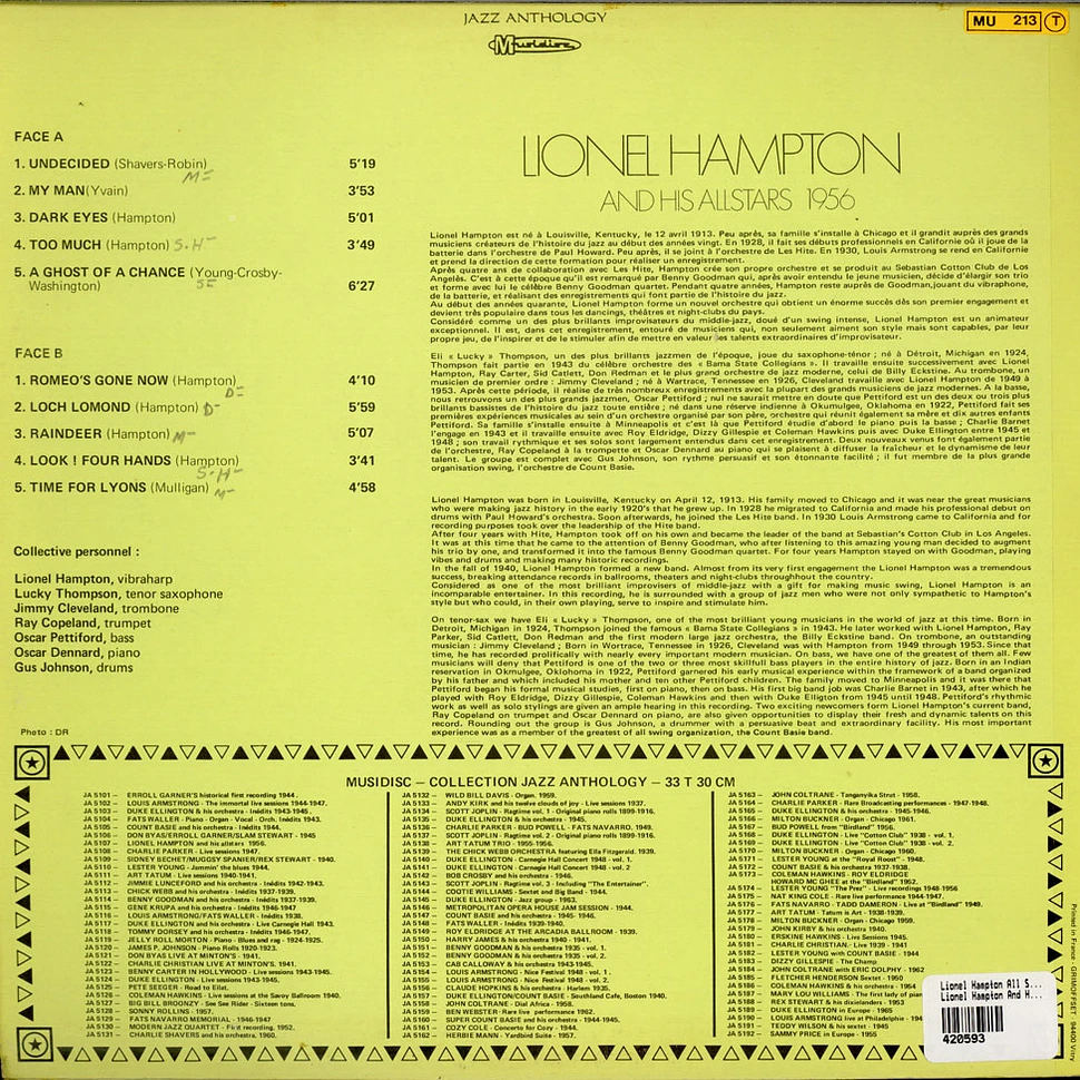 Lionel Hampton All Stars - Lionel Hampton And His Allstars 1956