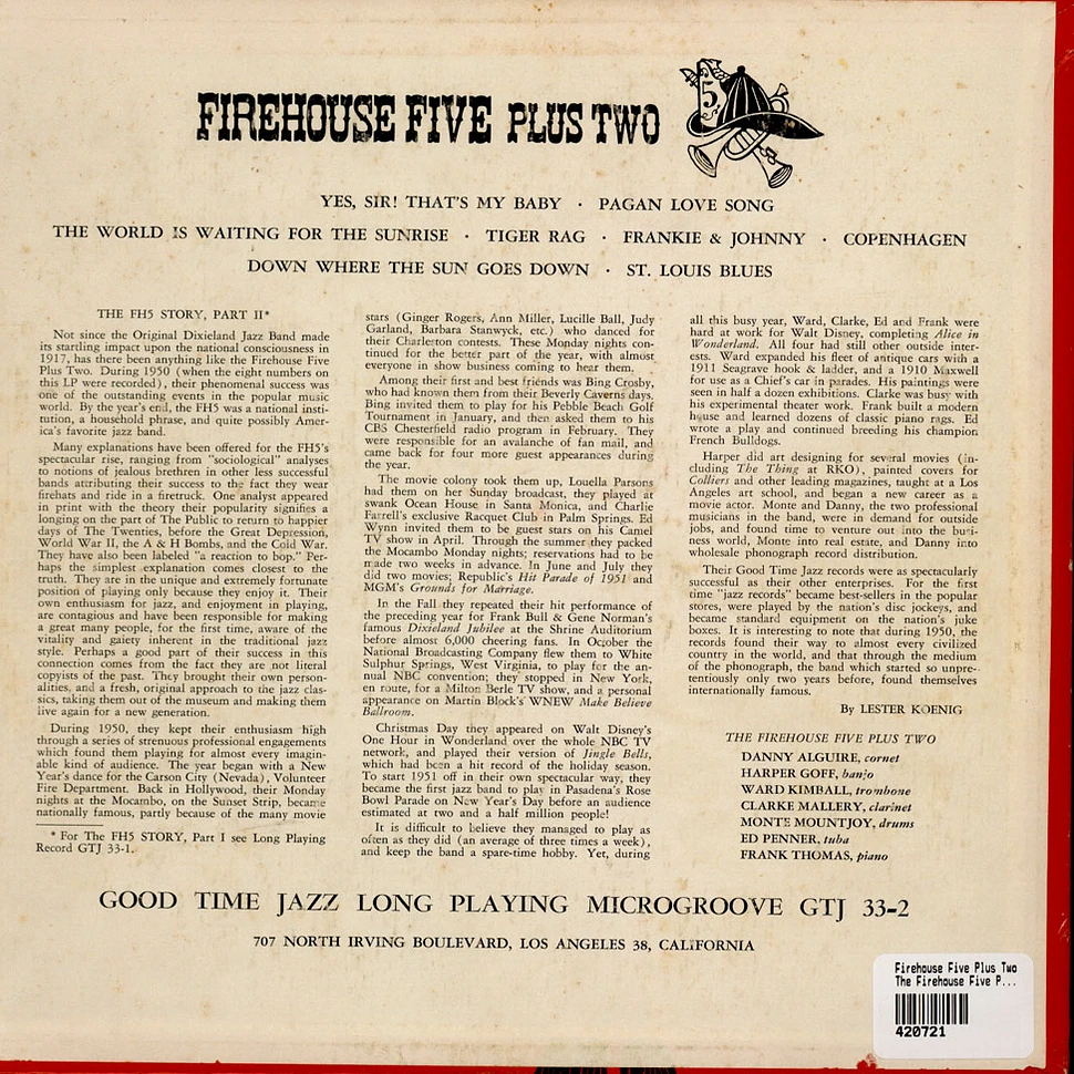 Firehouse Five Plus Two - The Firehouse Five Plus Two