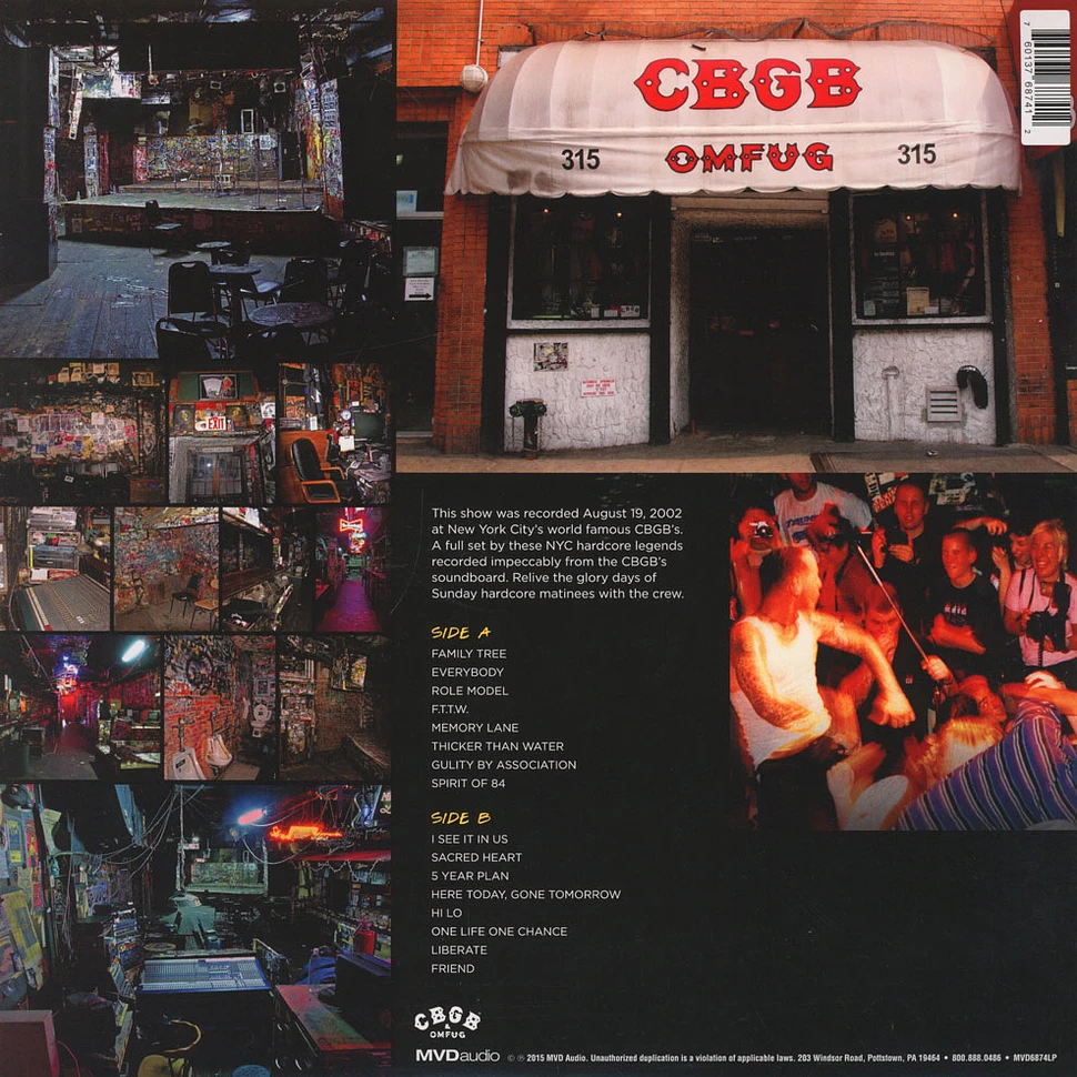 H20 - CBGB OMFUG Masters: Live August 19, 2002 The Bowery Collection