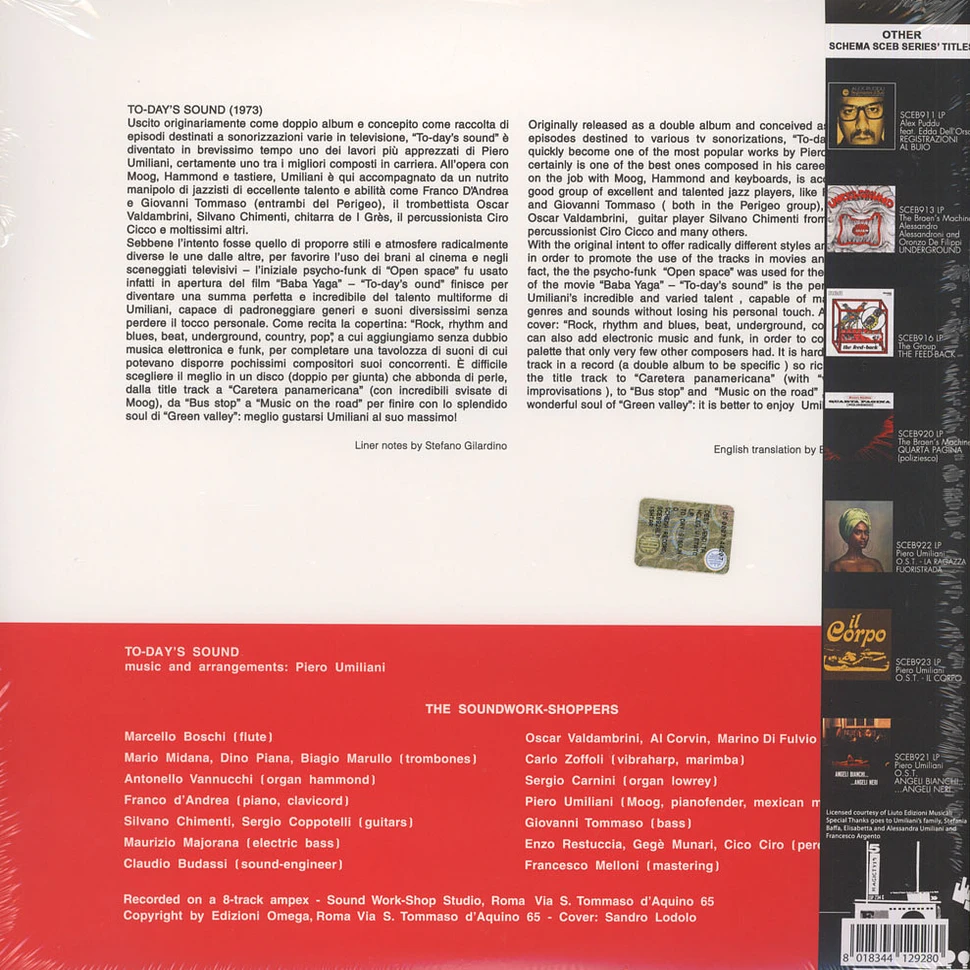 Piero Umiliani - To-Day’s Sound Limited Edition