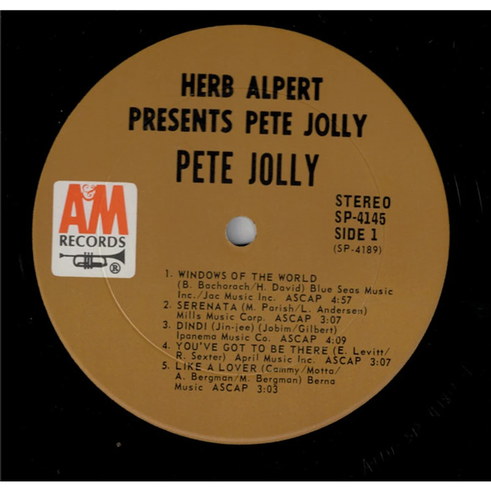 Pete Jolly - Herb Alpert Presents Pete Jolly
