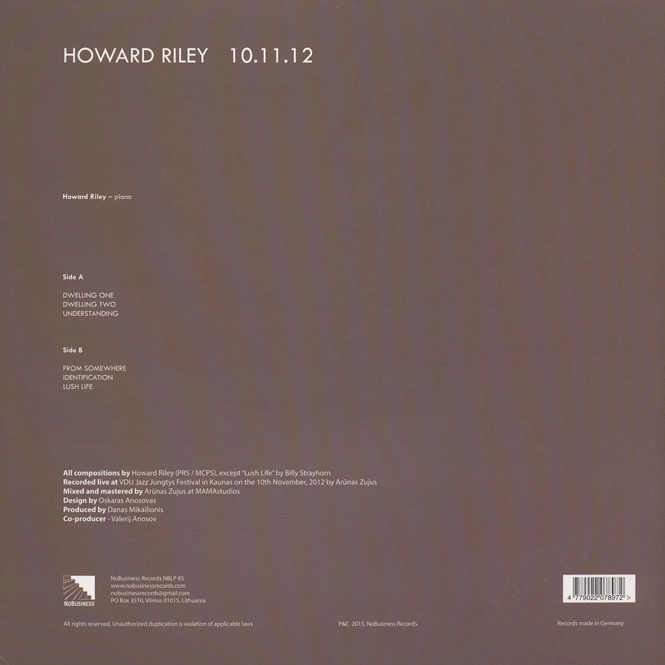 Howard Riley - 10.11.12
