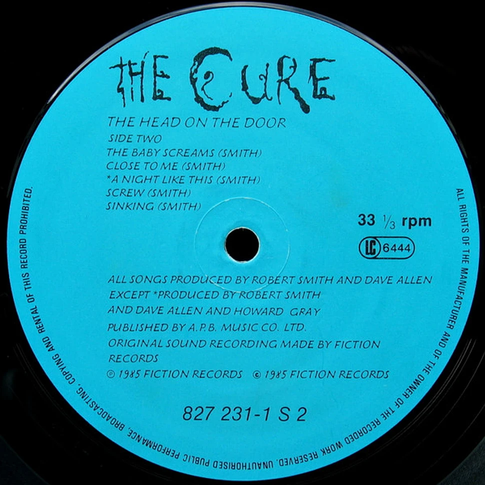 The Cure - The Head On The Door