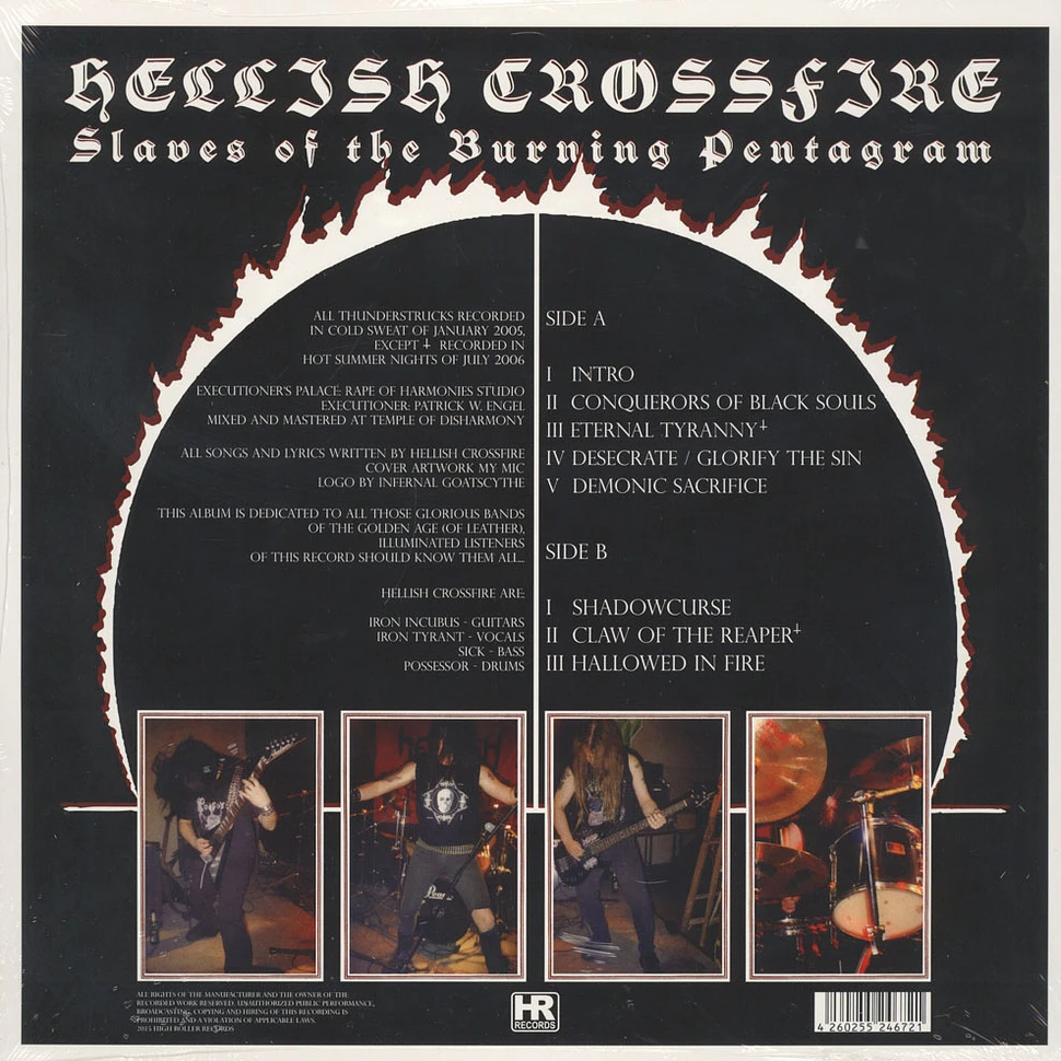 Hellish Crossfire - Slaves Of The Burning Pentagram Black Vinyl Edition