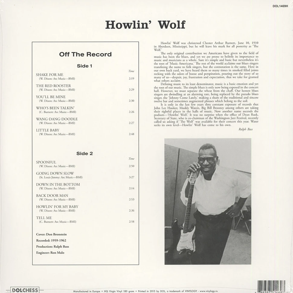 Howlin' Wolf - Howlin' Wolf 180g Vinyl Edition
