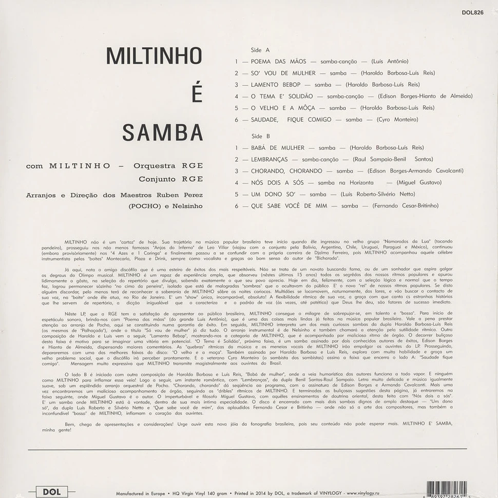 Miltinho - Miltinho E Samba