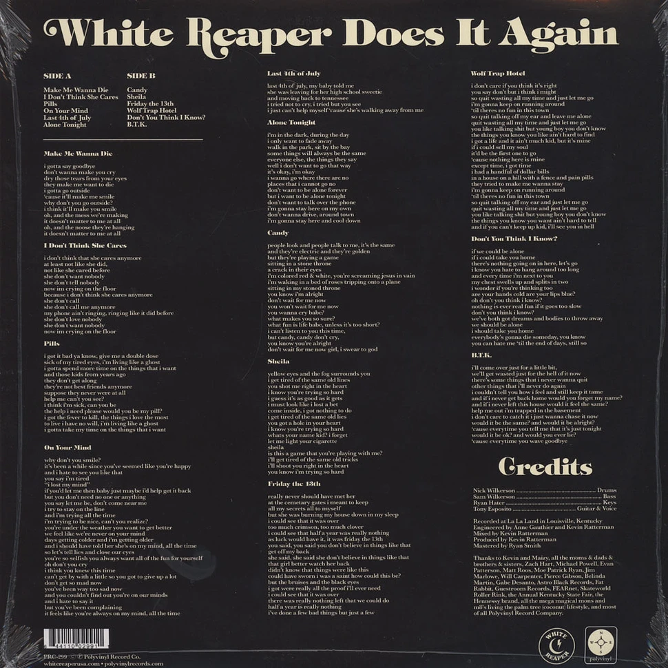 White Reaper - White Reaper Does It Again Clear Purple Vinyl Edition