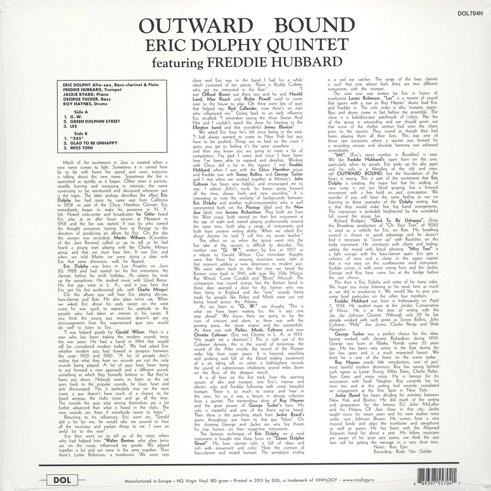 Eric Dolphy - Outward Bound 180g Vinyl Edition