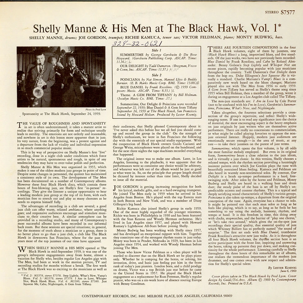 Shelly Manne & His Men - At The Black Hawk Vol. 1