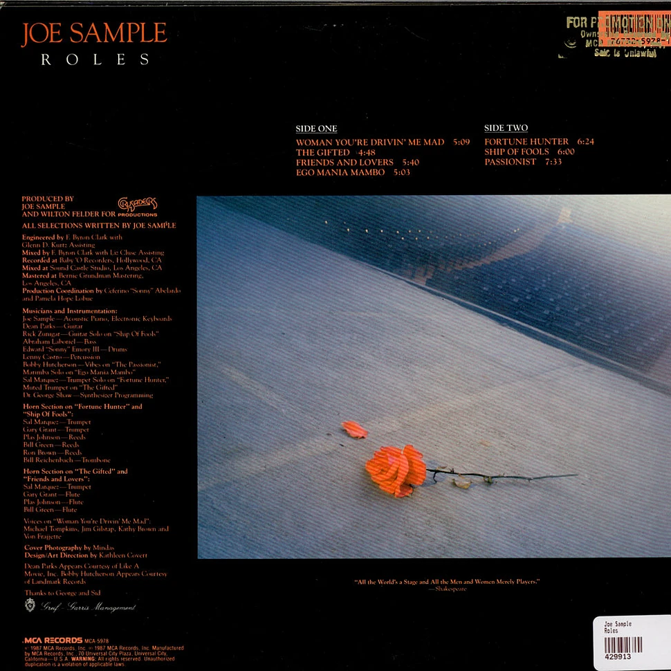Joe Sample - Roles