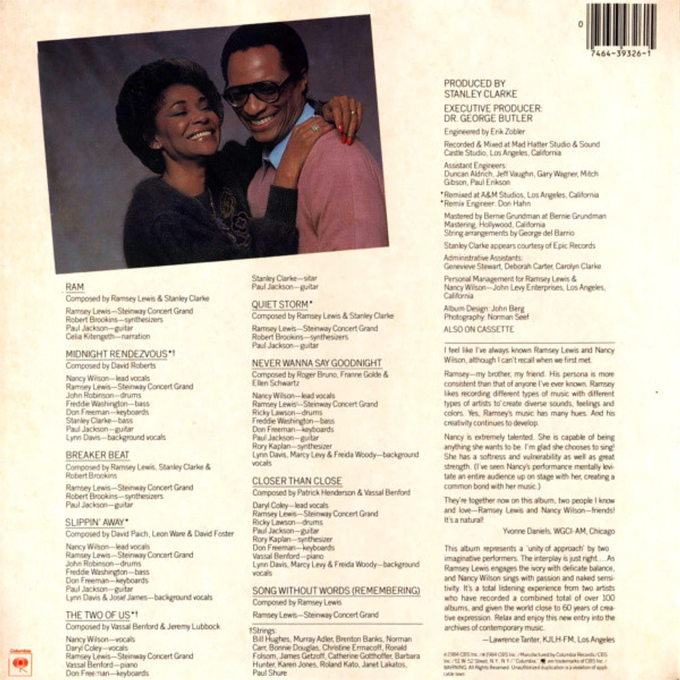 Ramsey Lewis & Nancy Wilson - The Two Of Us