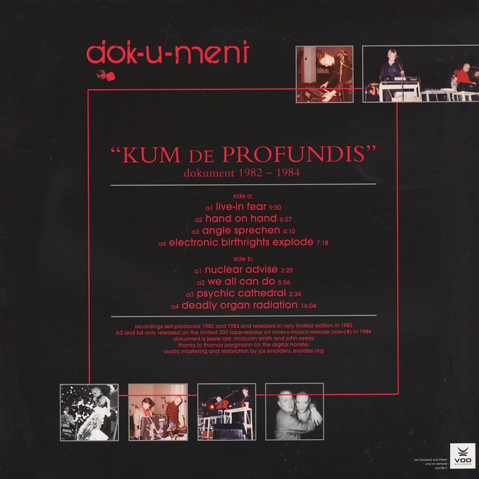 Dok-u-ment - Kum De Profundis 1982-1984