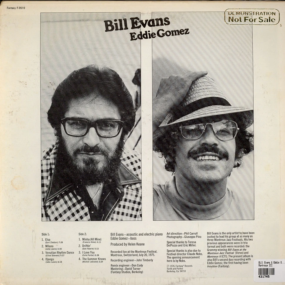 Bill Evans, Eddie Gomez - Montreux III