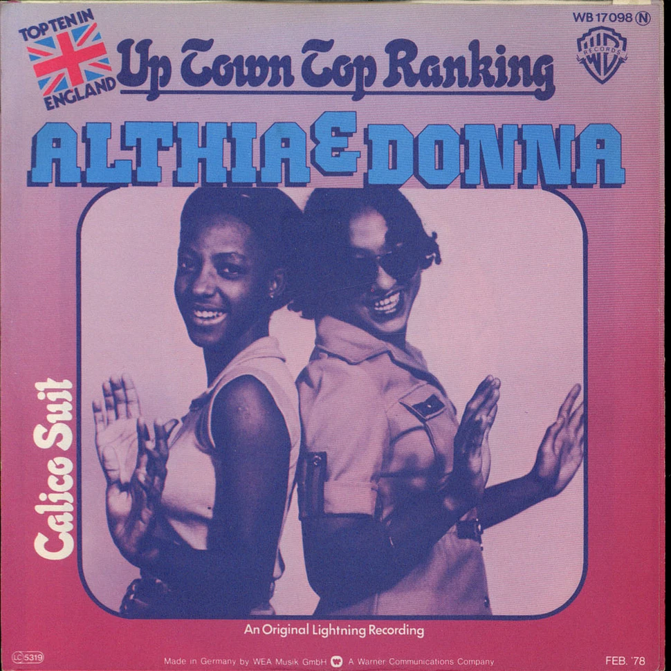 Althea & Donna - Up Town Top Ranking