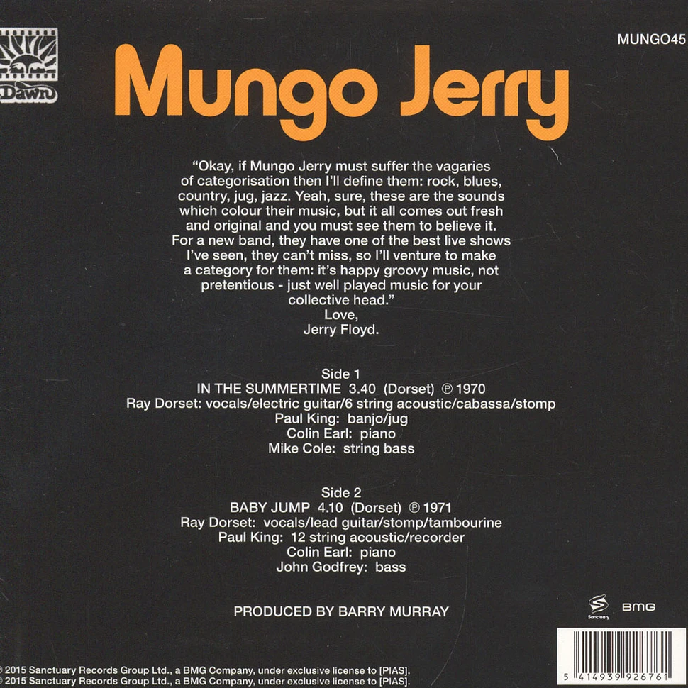 Mungo Jerry - In The Summertime/Baby Jump