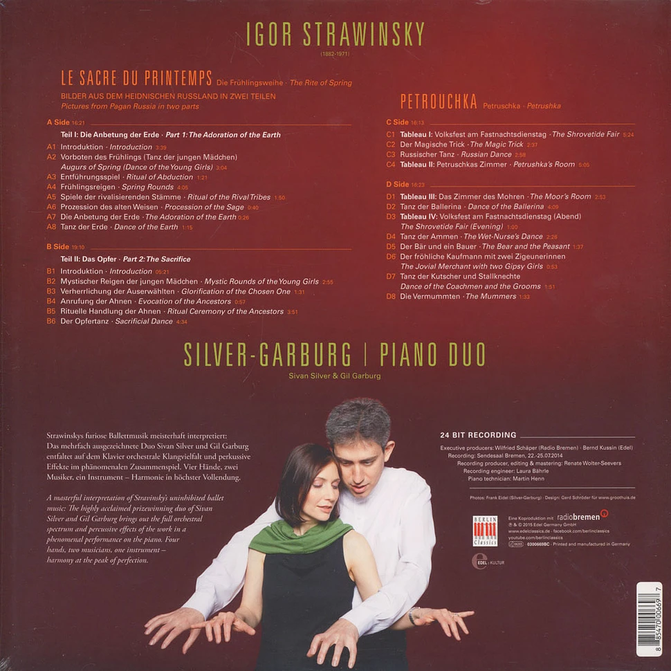 Stravinsky / Silver-garburg Piano Duo - Le Sacre Du Printemps - Petrouchka